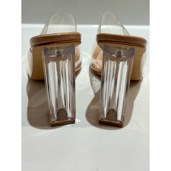 CAPE ROBBIN “Fusion” Clear Acrylic Heels Sz 9 - Picture 4 of 7